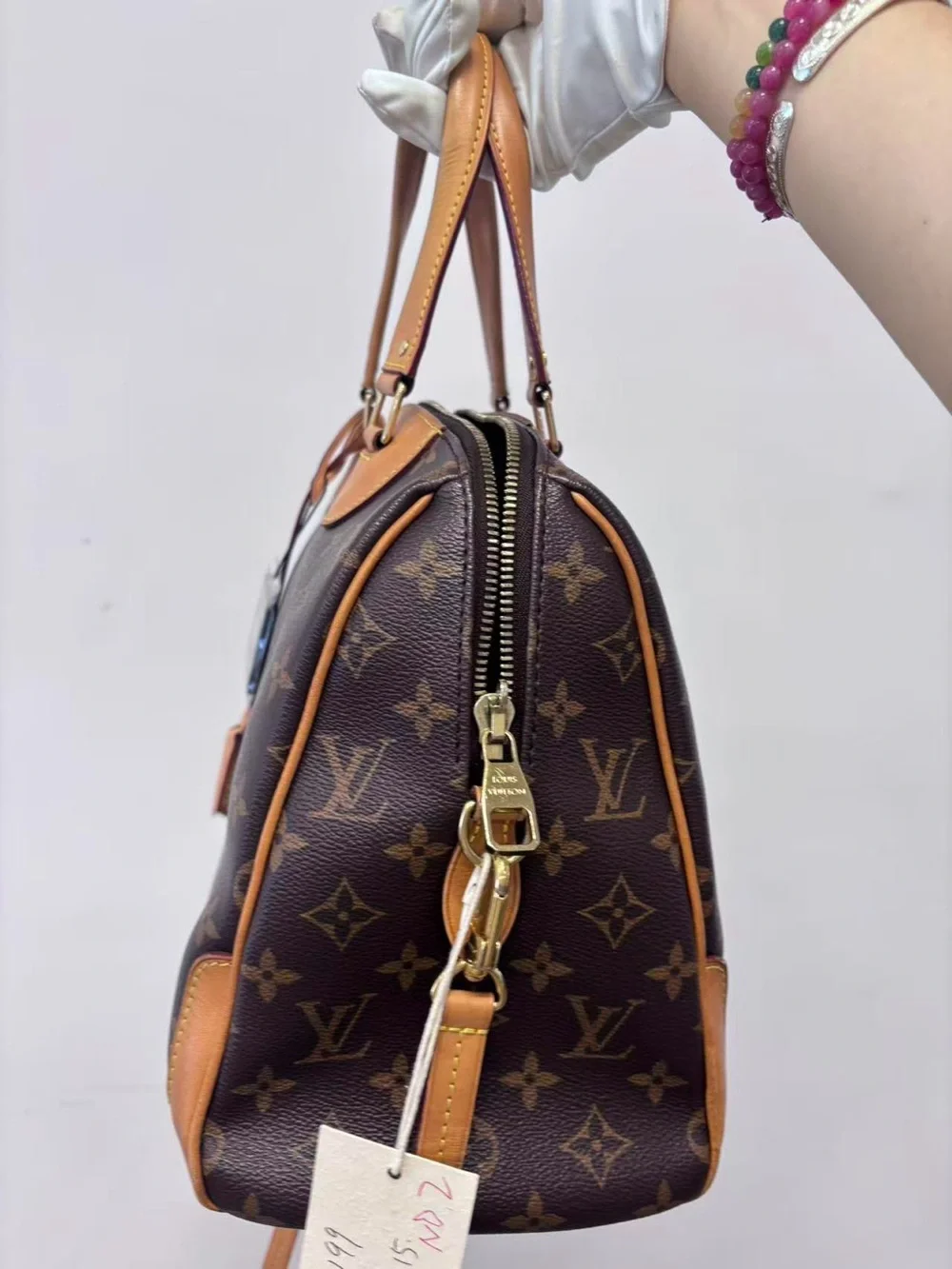 Louis Vuitton Monogram Canvas Brown and Tan Top-Handle Satchel